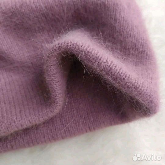 Платок, бактус, косынка, шапка из пуха норки