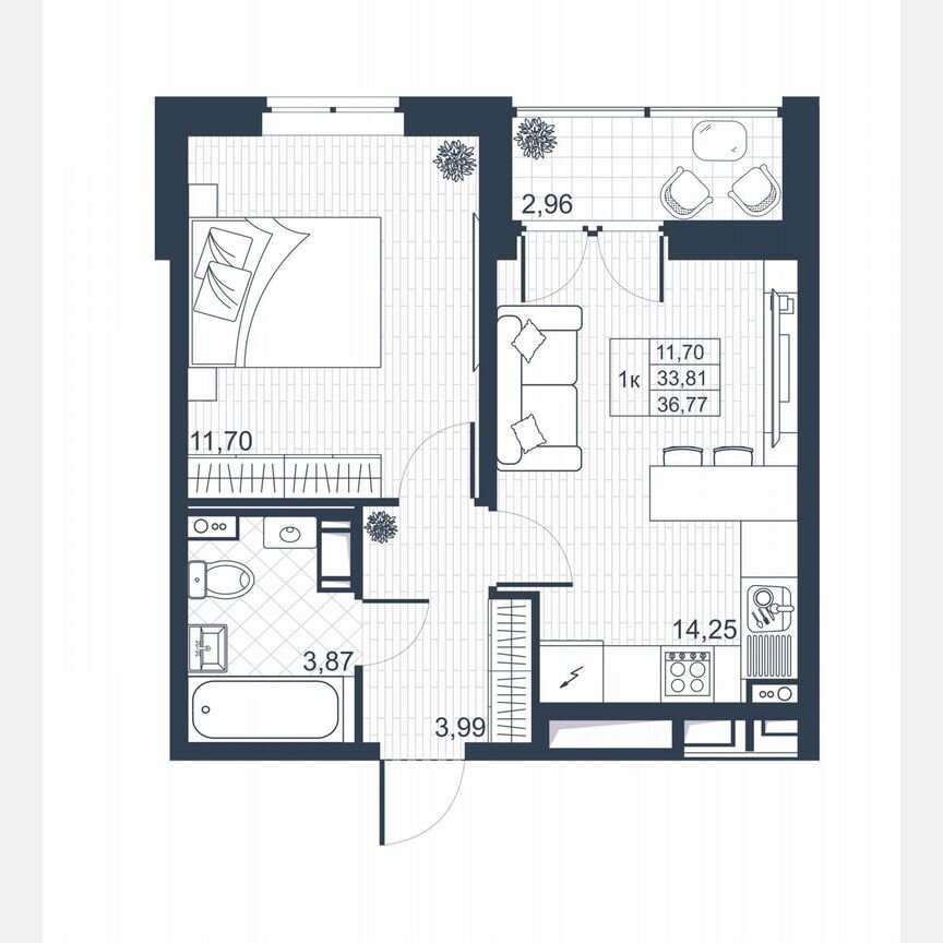 1-к. квартира, 35,3 м², 7/8 эт.