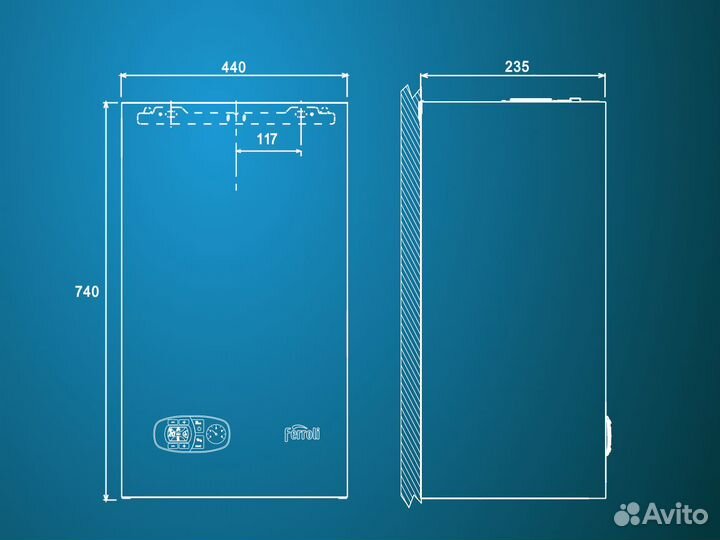 Газовый котел Ferroli Vitatech D F24 (Fortuna)