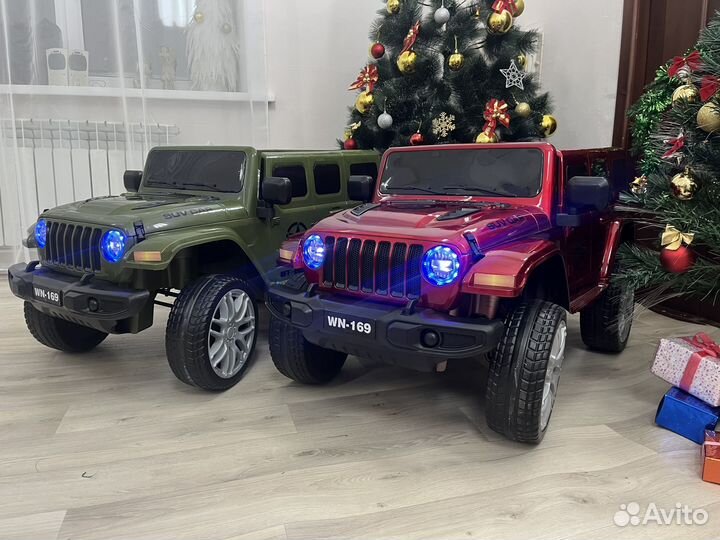 Электромобиль детский большой с пультом Jeep