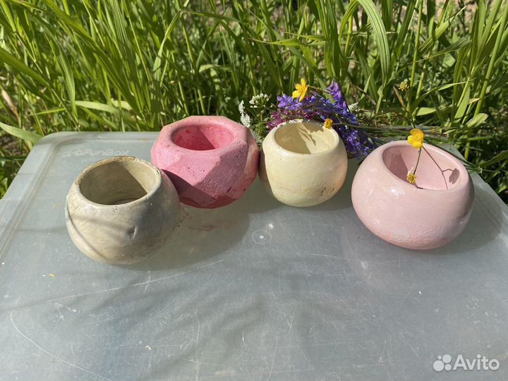 Горшочки из гипса