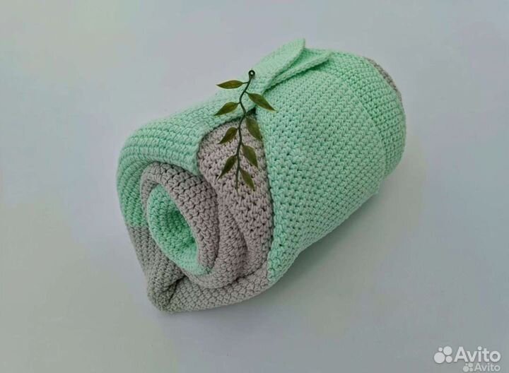 Плед детский вязаный ручная работа