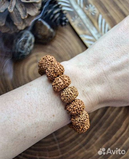 Мужской браслет из рудракши 8, 9, 10 ликов