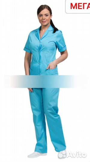 Медицинский костюм 48-50 Авангард светло-голубой
