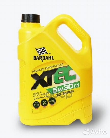 Bardahl xtec 5W30 (5L) масло моторное синтacea