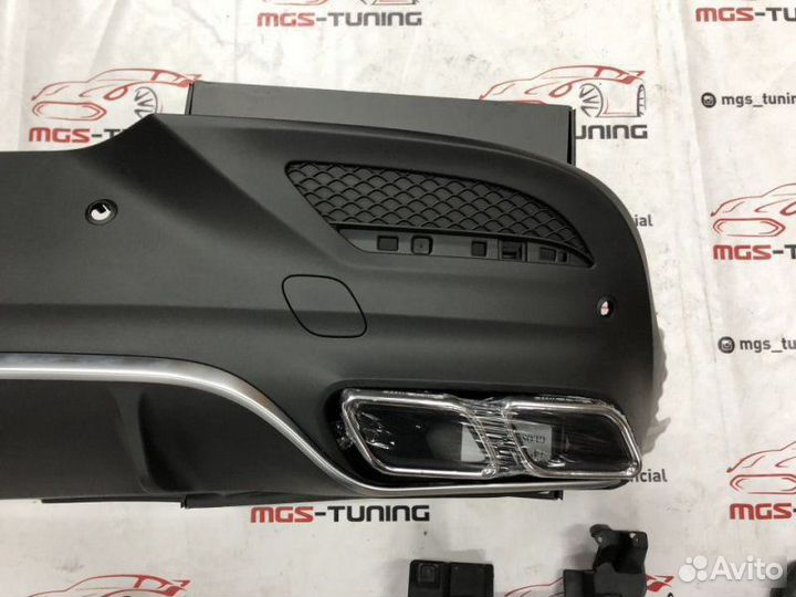 Задний диффузор на Mercedes GLE coupe 63 AMG