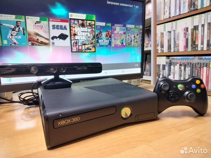 Xbox 360S 250Gb FreeBoot Геймпад Kinect 40 Игр