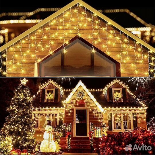 Гирлянда уличная бахрома 3,5,6,12,20,25 метров