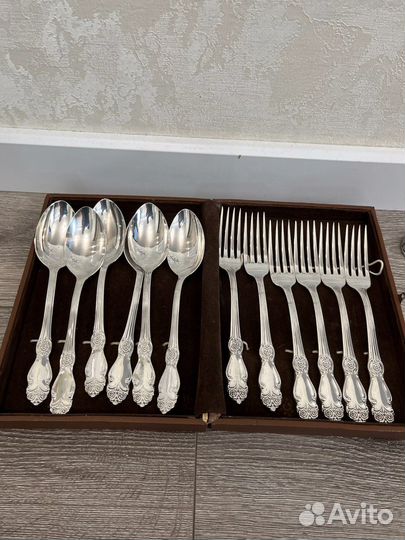 Набор столовых приборов мельхиор СССР