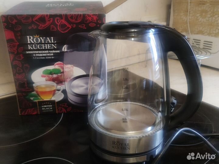 Чайник электрический стеклянный новый