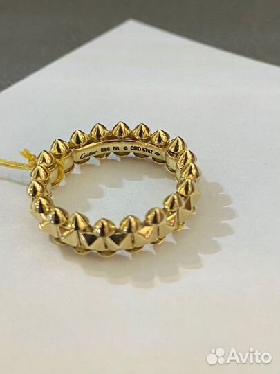 Золотое кольцо cartier