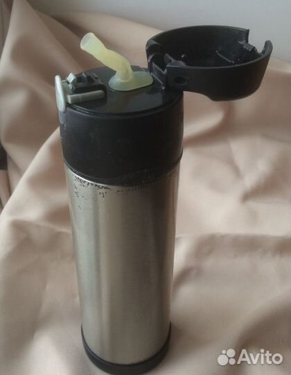 Термос thermos с трубочкой нержавейка- до 12 час