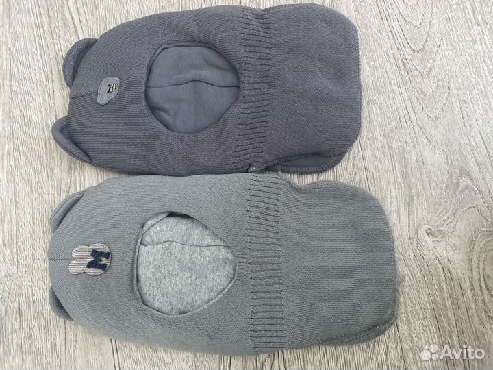 Шапка шлем, комплект шапка снуд варежки