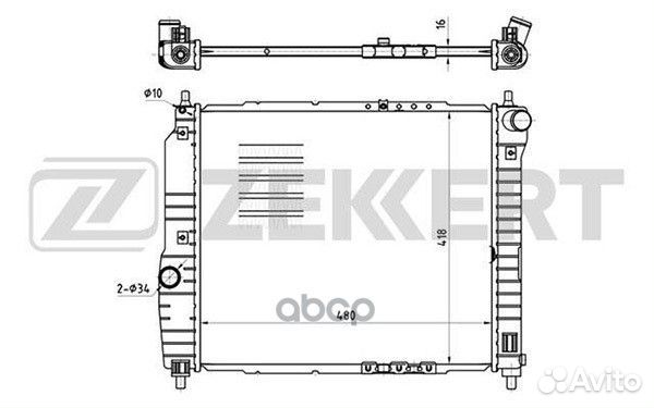 Радиатор охл. дв. Chevrolet Aveo (T250 T255) 0