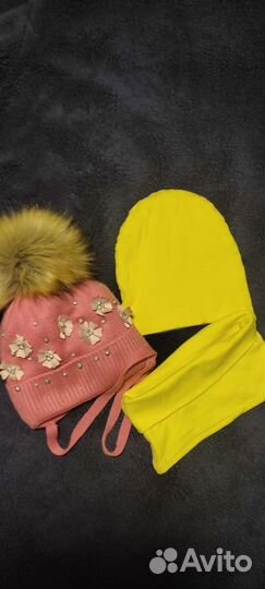 Комплект шапка и шарф для девочки