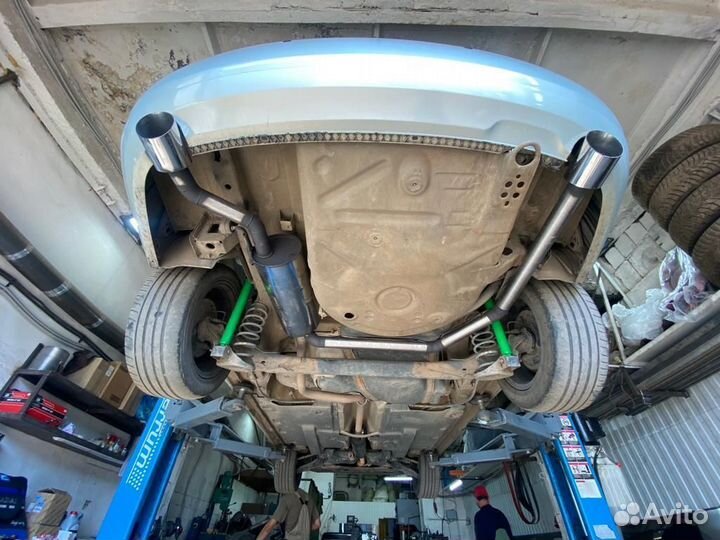 Установка двухрежимного выхлопа для Chevrolet Lanos