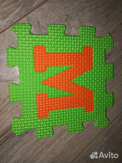 Мягкий коврик-пазл азбука и конструктор