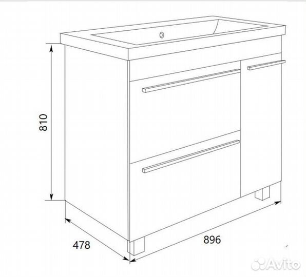 Тумба для ванной без раковины