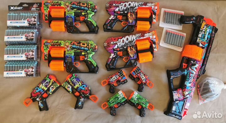 X shot пистолеты с пулями