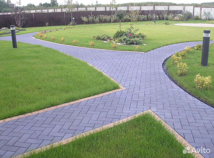 Тротуарная плитка Гжелка