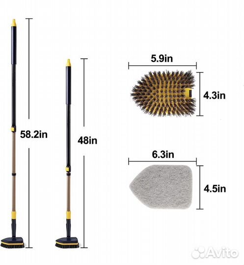 Щетка для мытья плитки для ванной Yocada 2 в 1