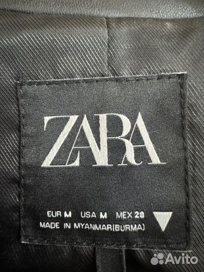 Жакет пиджак кожаный Zara M