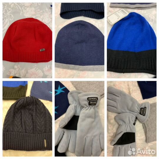 Шапки, перчатки(benetton,icepeak,marines)