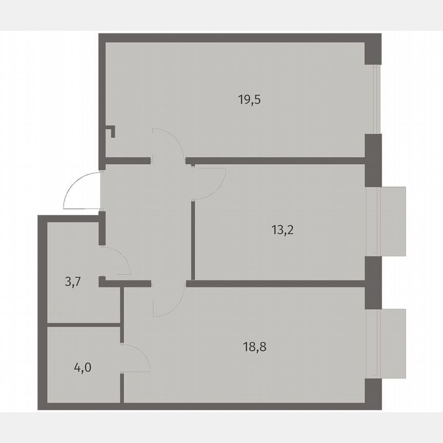 2-к. квартира, 66 м², 4/8 эт.