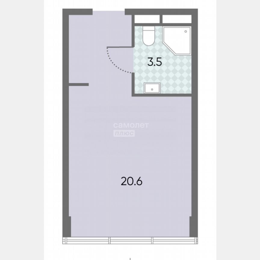 Апартаменты-студия, 24,1 м², 4/26 эт.