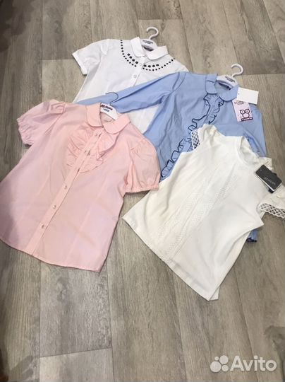Блузки новые школьные для девочки р.146