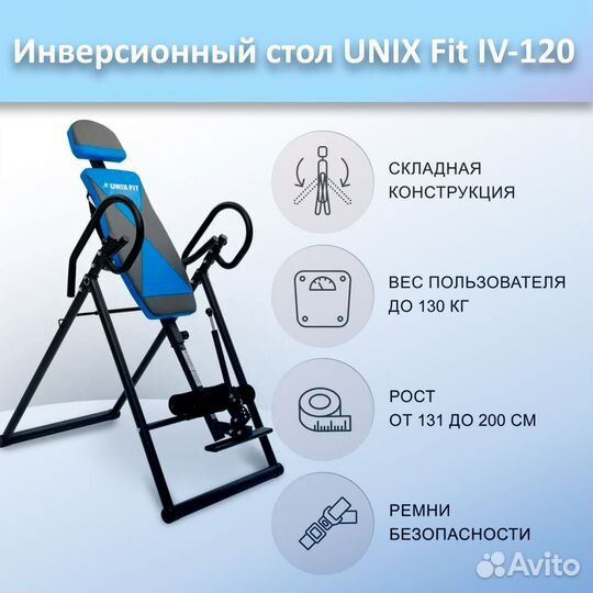 Инверсионный стол unix Fit IV-120 арт.120и.76