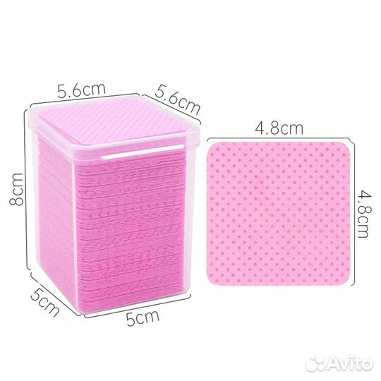 Безворсовые салфетки для маникюра и педикюра, 4,8х