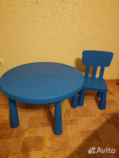 Детский стол и стул IKEA (Икеа) mammut (маммут)