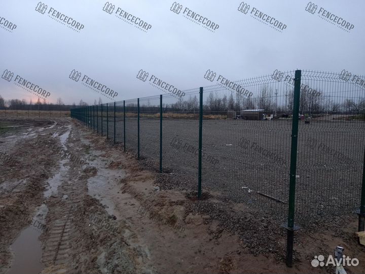 Забор из 3Д Гиттер 3 мм. 1.5 метра