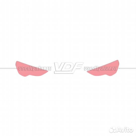 Плёнка для оклейки фар на автомобиле audi Q3 (2019