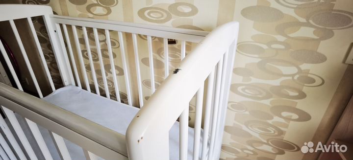 Детская кроватка люлька с ортопедическим матрасом