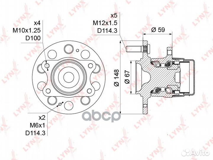 WH-1207 Ступица lynxauto WH-1207 lynxauto