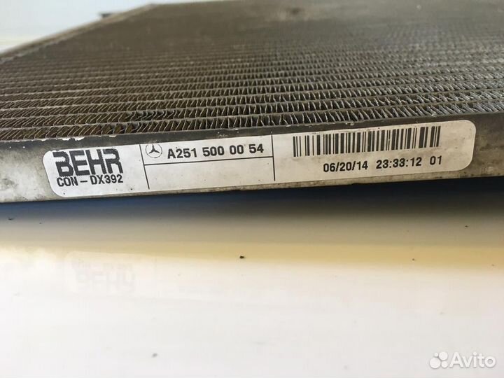 Радиатор кондиционера Mercedes ML GL R