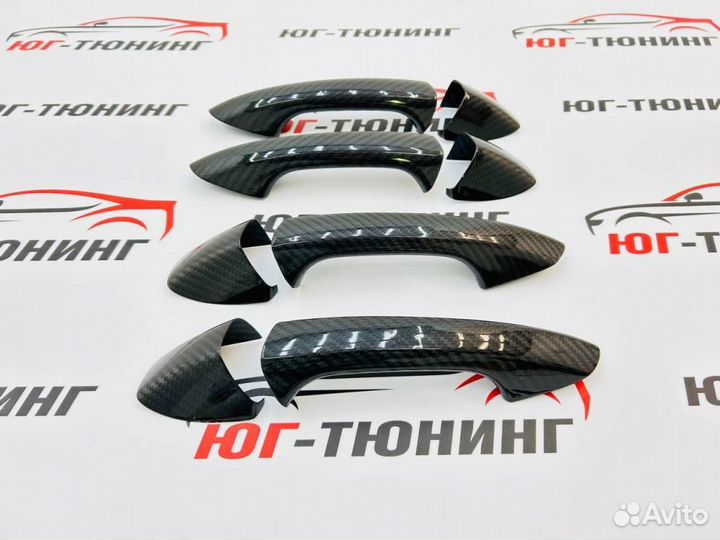 Накладки на ручки дверей карбон old Mercedes-Benz