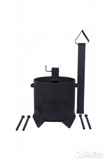 Печь для казана с трубой со съемными ножками