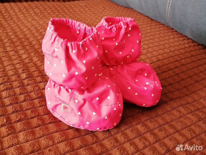 Пинетки для девочки теплые
