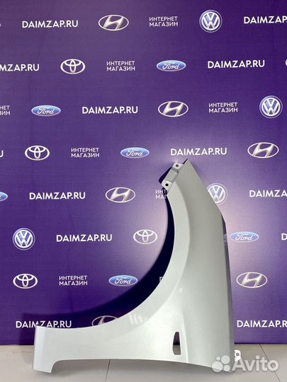 Крыло Хендай Солярис Левое Серебристый