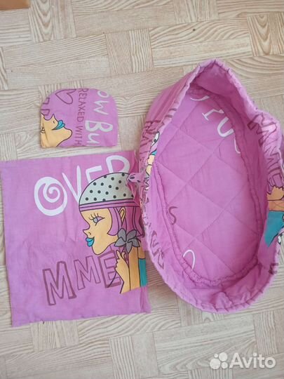 Кукла с закрывающимися глазами, переноска, манеж