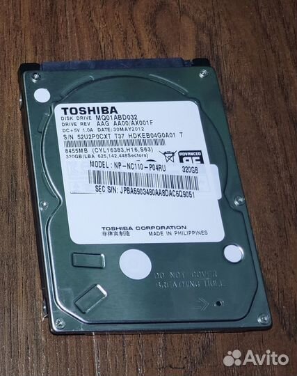Жесткий диск 320 гб Toshiba