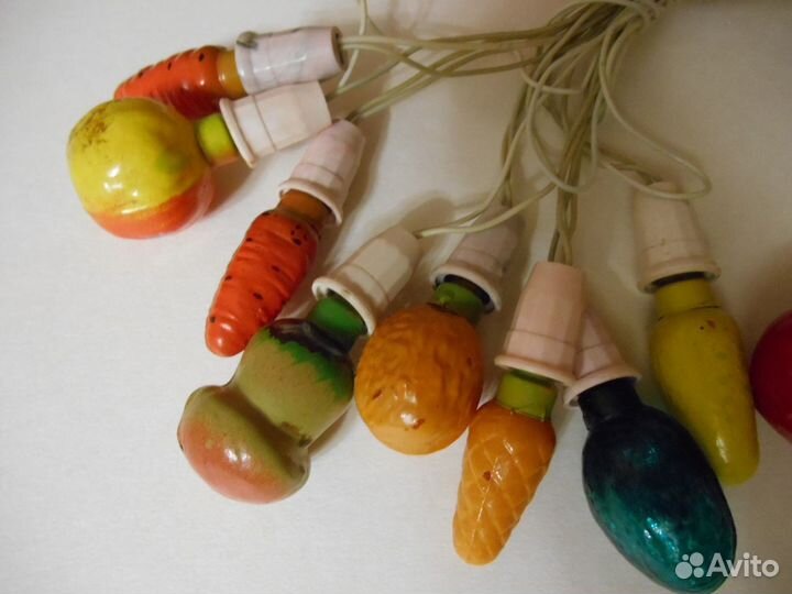 Елочная гирлянда СССР фигурных елочных ламп