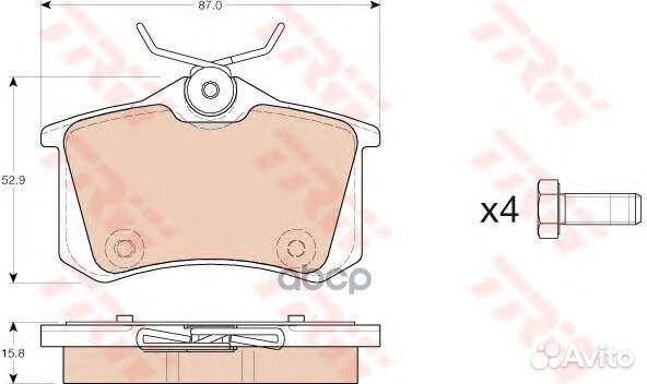 GDB1973 колодки дисковые задние Citroen C3/C4