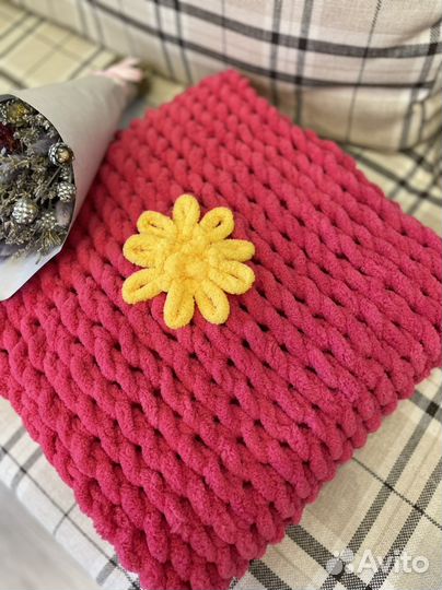 Плед вязаный