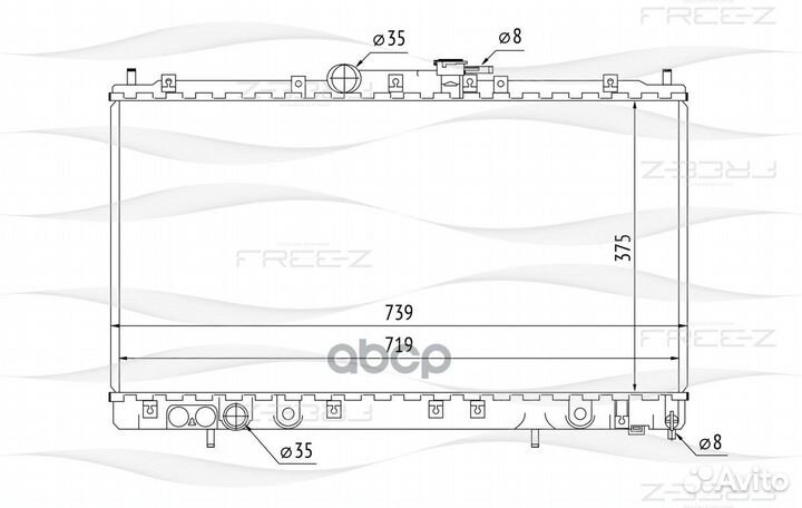 Радиатор системы охлаждения mitsubishi Galant V