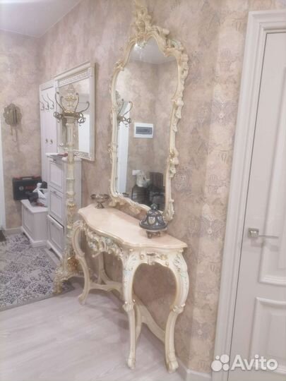 Консоль с зеркалом силик старинная