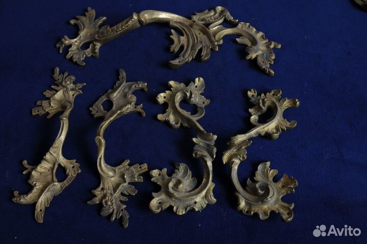 Старинные мебельные ручки, в стиле рококо, 19 век